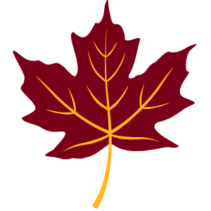 Image of a maroon and gold leaf
